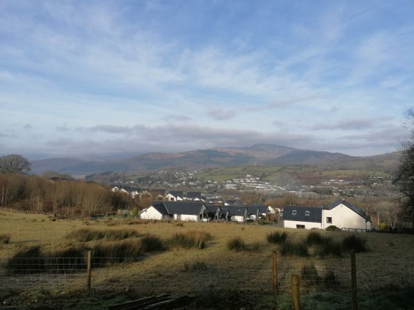 Looking down on Dolgellau